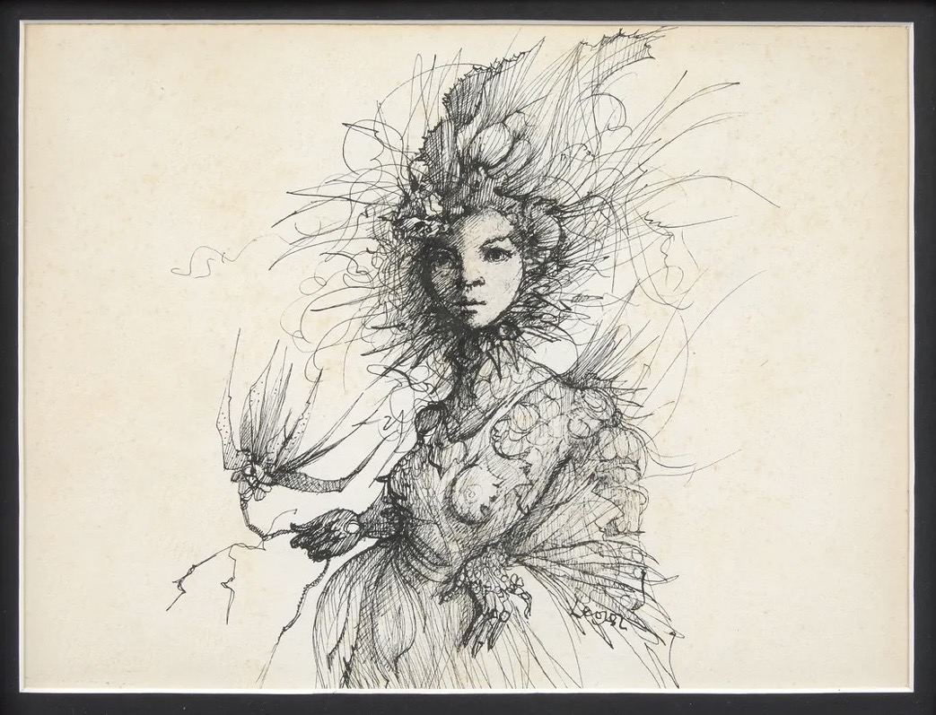 Leonor Fini Self portrait with a dragonfly